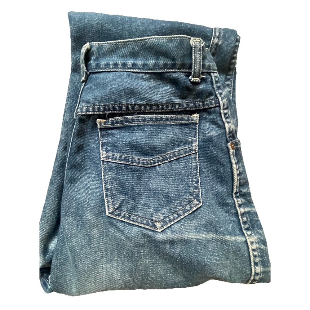 Vintage 70s Sears Women's High-Rise‎ Distressed Western Jeans Medium Wash 27x31